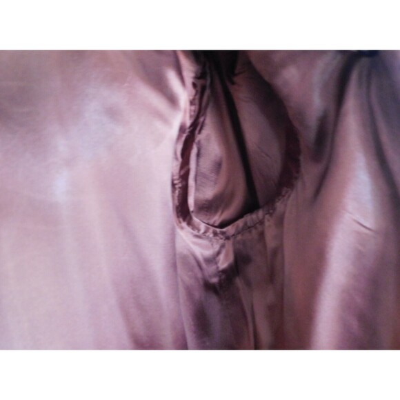 Vintage Burberrys Long Coat Womens Rust & Black Wool Cashmere Size 14R - Picture 10 of 16